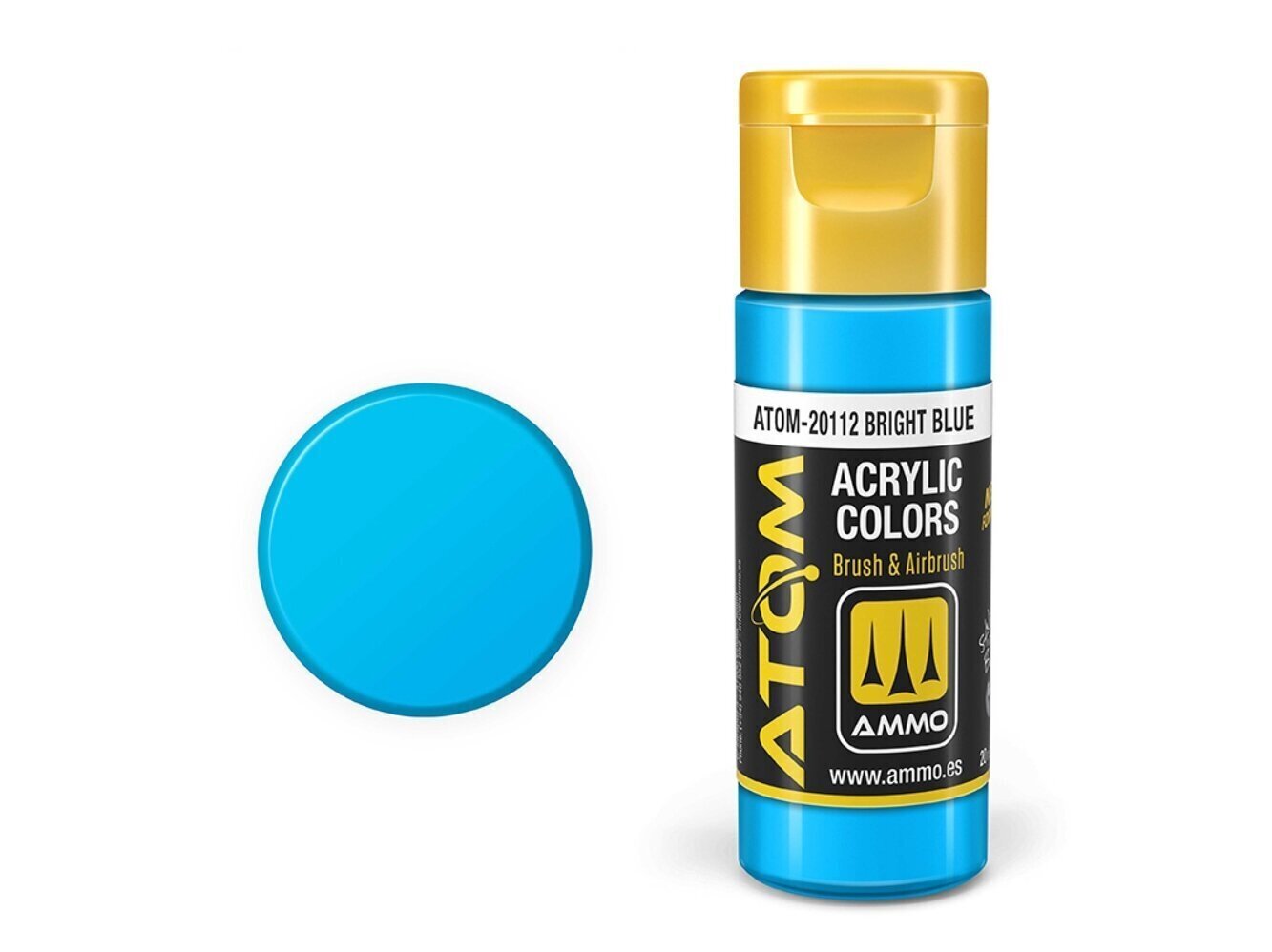 Akrila krāsa Ammo Mig Atom Bright Blue, 20ml, 20112 цена и информация | Modelēšanas un zīmēšanas piederumi | 220.lv