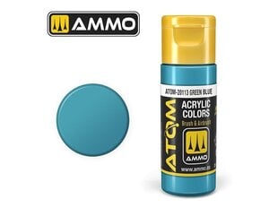 AMMO MIG - ATOM Акриловые краски Green Blue, 20ml, 20113 цена и информация | Принадлежности для рисования, лепки | 220.lv