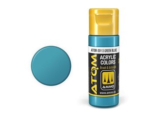 Akrila krāsa Ammo Mig Atom Green Blue, 20ml, 20113 cena un informācija | Modelēšanas un zīmēšanas piederumi | 220.lv