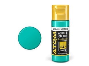 AMMO MIG - ATOM Акриловые краски Jade Green, 20ml, 20115 цена и информация | Принадлежности для рисования, лепки | 220.lv
