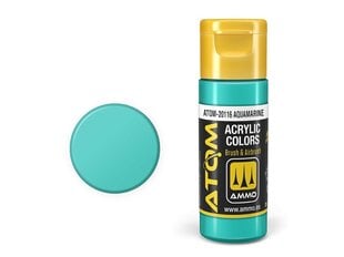 AMMO MIG - ATOM Акриловые краски Aquamarine, 20ml, 20116 цена и информация | Принадлежности для рисования, лепки | 220.lv