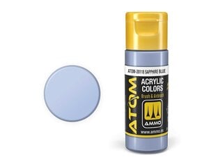 AMMO MIG - ATOM Акриловые краски Sapphire Blue, 20ml, 20118 цена и информация | Принадлежности для рисования, лепки | 220.lv