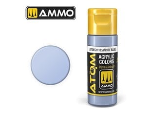 AMMO MIG - ATOM Акриловые краски Sapphire Blue, 20ml, 20118 цена и информация | Принадлежности для рисования, лепки | 220.lv