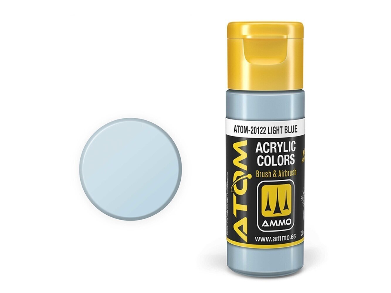 Akrila krāsa Ammo Mig Atom Light Blue, 20ml, 20122 цена и информация | Modelēšanas un zīmēšanas piederumi | 220.lv