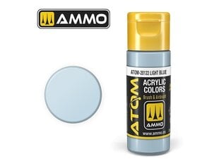 AMMO MIG - ATOM Акриловые краски Light Blue, 20ml, 20122 цена и информация | Принадлежности для рисования, лепки | 220.lv