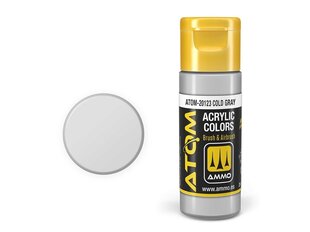 Akrila krāsa Ammo Mig Atom Cold Gray, 20ml, 20123 cena un informācija | Modelēšanas un zīmēšanas piederumi | 220.lv