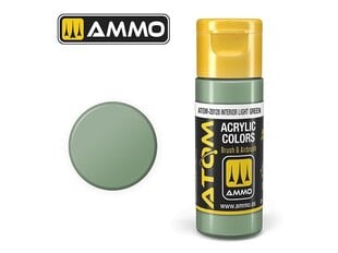 AMMO MIG - ATOM Акриловые краски Interior Light Green, 20ml, 20128 цена и информация | Принадлежности для рисования, лепки | 220.lv