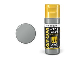 AMMO MIG - ATOM Акриловые краски Seal Grey, 20ml, 20131 цена и информация | Принадлежности для рисования, лепки | 220.lv