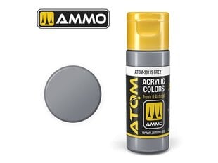 AMMO MIG - ATOM Акриловые краски Grey, 20ml, 20135 цена и информация | Принадлежности для рисования, лепки | 220.lv