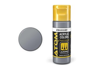 AMMO MIG - ATOM Акриловые краски Grey, 20ml, 20135 цена и информация | Принадлежности для рисования, лепки | 220.lv