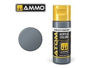 AMMO MIG - ATOM Акриловые краски Ocean Grey, 20ml, 20137 цена и информация | Принадлежности для рисования, лепки | 220.lv