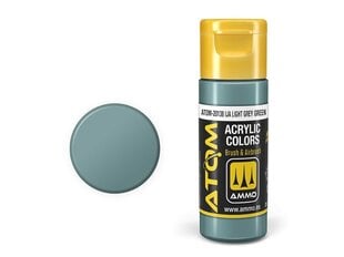 AMMO MIG - ATOM Акриловые краски Light Grey Green, 20ml, 20138 цена и информация | Принадлежности для рисования, лепки | 220.lv