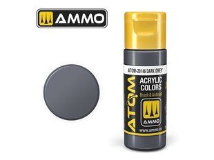 AMMO MIG - ATOM Акриловые Dark Grey, 20ml, 20146 цена и информация | Принадлежности для рисования, лепки | 220.lv