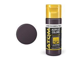 Akrila krāsa Ammo Mig Atom Rubber & Tires, 20ml, 20159 cena un informācija | Modelēšanas un zīmēšanas piederumi | 220.lv