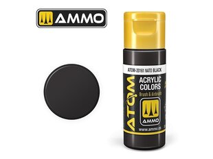 Akrila krāsa Ammo Mig Atom Nato Black, 20ml, 20161 cena un informācija | Modelēšanas un zīmēšanas piederumi | 220.lv