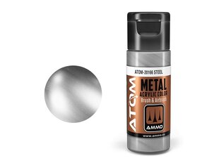 Akrila krāsa Ammo Mig Atom Metallic Gun Metal, 20ml, 20166 цена и информация | Принадлежности для рисования, лепки | 220.lv