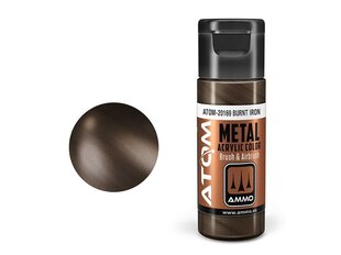 AMMO MIG - ATOM Акриловые краски METALLIC Burnt Iron, 20ml, 20169 цена и информация | Принадлежности для рисования, лепки | 220.lv