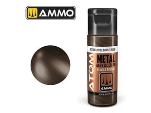 AMMO MIG - ATOM Акриловые краски METALLIC Burnt Iron, 20ml, 20169 цена и информация | Принадлежности для рисования, лепки | 220.lv