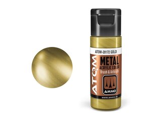 Akrila krāsa Ammo Mig Atom Metallic Gold, 20ml, 20172 cena un informācija | Modelēšanas un zīmēšanas piederumi | 220.lv