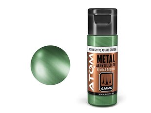 AMMO MIG - ATOM Акриловые краски METALLIC Aotake Green, 20ml, 20175 цена и информация | Принадлежности для рисования, лепки | 220.lv