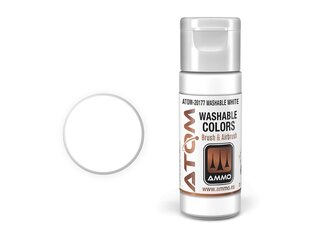 Akrila krāsa Ammo Mig Atom Washable White, 20ml, 20177 цена и информация | Принадлежности для рисования, лепки | 220.lv