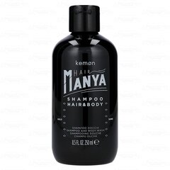 Matu un ķermeņa šampūns Kemon Hair Manya, 250 ml cena un informācija | Šampūni | 220.lv