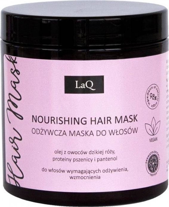Barojoša matu maska LaQ Nourishing Hair Mask, 250 ml цена и информация | Matu uzlabošanai | 220.lv