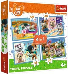 Puzzle Trefl 34612, Cat Feline 44 kaķi, 207 d. cena un informācija | Puzles, 3D puzles | 220.lv