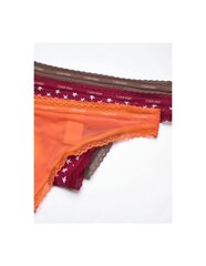 Stringi sievietēm Calvin Klein Thong 000QD3802E 65K, dažādu krāsu, 3 pāri cena un informācija | Sieviešu biksītes | 220.lv