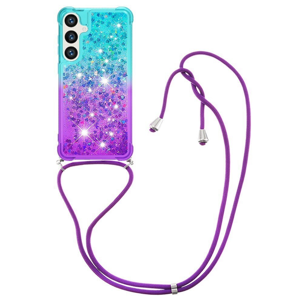 „Strap“ Shine cieta silikona (TPU) apvalks - piparmētru / violeta (Galaxy S24) cena un informācija | Telefonu vāciņi, maciņi | 220.lv