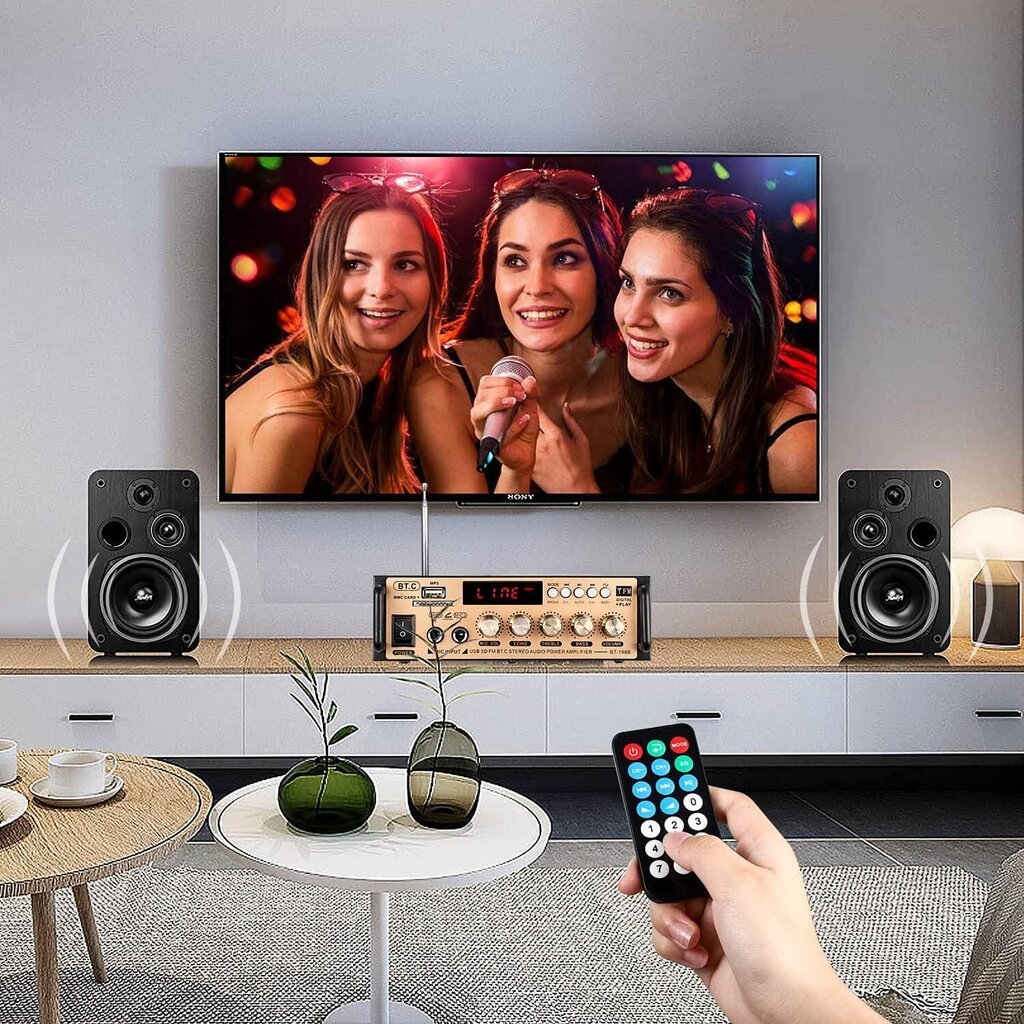 2-kanālu stereo pastiprinātājs цена и информация | Mājas akustika, Sound Bar sistēmas | 220.lv