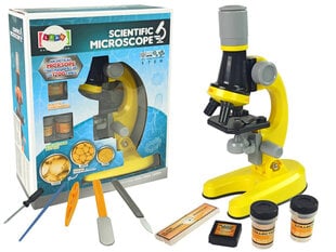 Rotaļlietu mikroskopa komplekts bērniem, dzeltens cena un informācija | Galda spēles | 220.lv