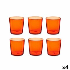 Набор стаканов Bistro Красный Cтекло 380 ml (4 штук) цена и информация | Стаканы, фужеры, кувшины | 220.lv