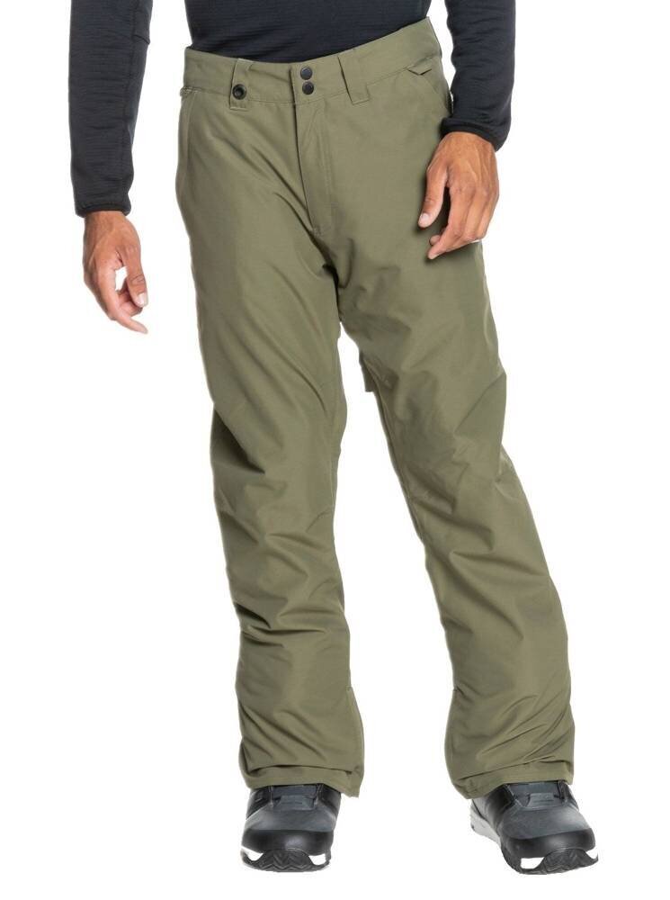 Slēpošanas bikses vīriešiem Quiksilver EQYTP03146, zaļa cena un informācija | Vīriešu slēpošanas apģērbs | 220.lv