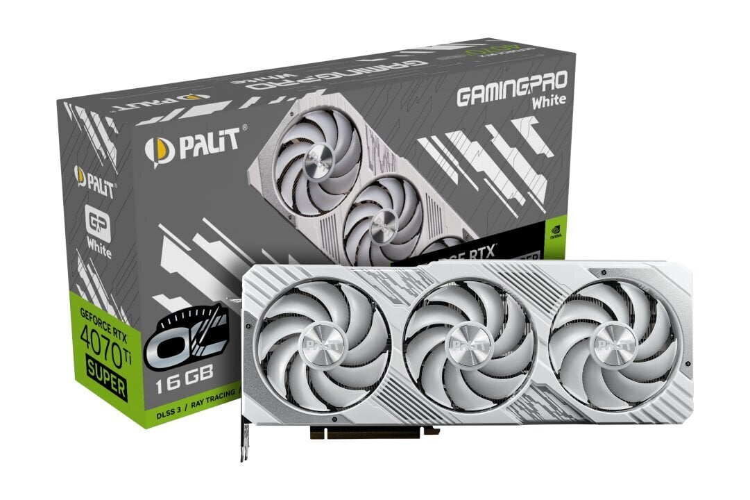 Palit GeForce RTX 4070 Ti Super GamingPro White OC (NED47TST19T2-1043W) цена и информация | Videokartes (GPU) | 220.lv