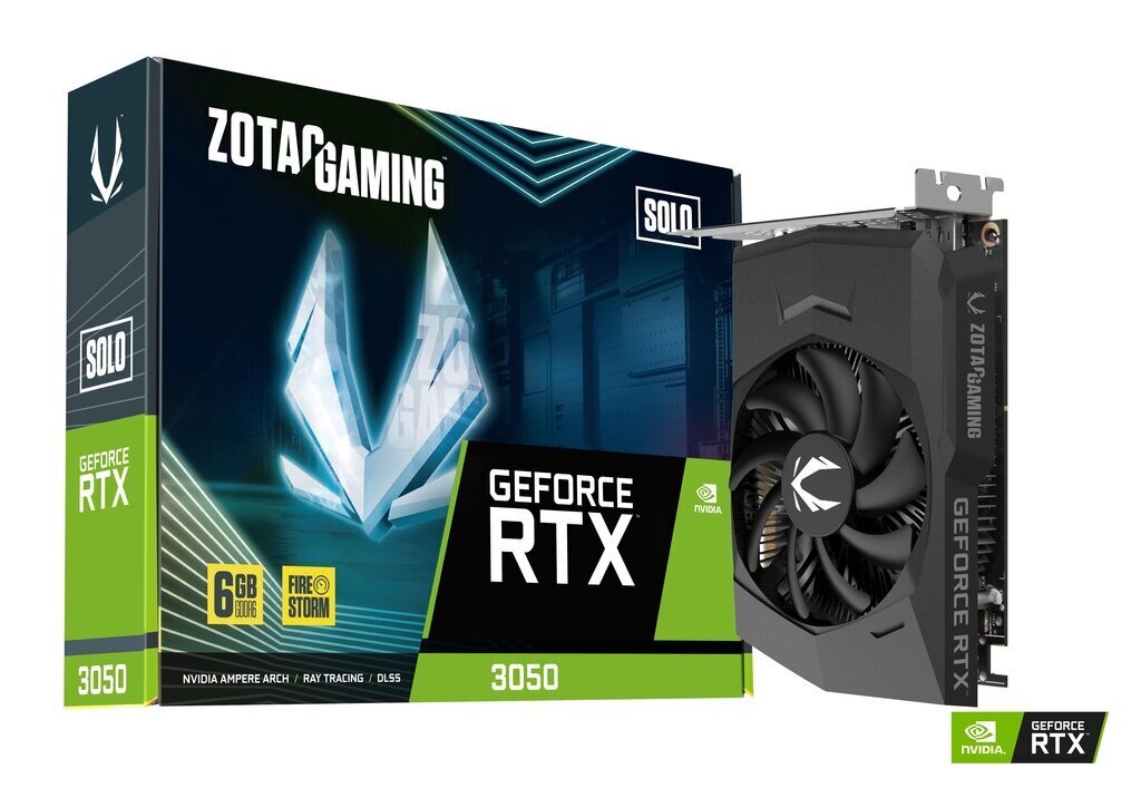 Zotac Gaming GeForce RTX 3050 Solo (ZT-A30510G-10L) cena un informācija | Videokartes (GPU) | 220.lv