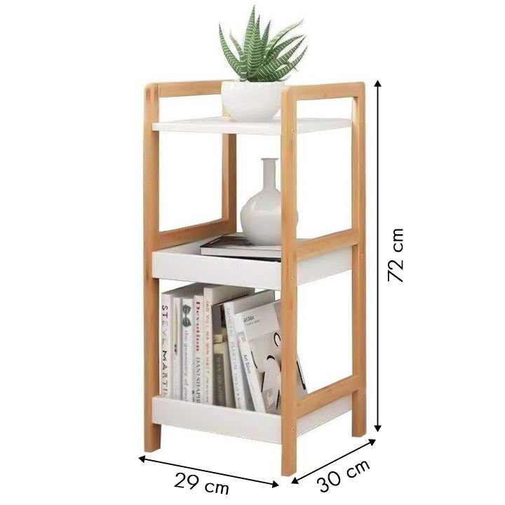 Bambusa grāmatu plaukts, ModernHome, 72 cm. cena un informācija | Plaukti | 220.lv