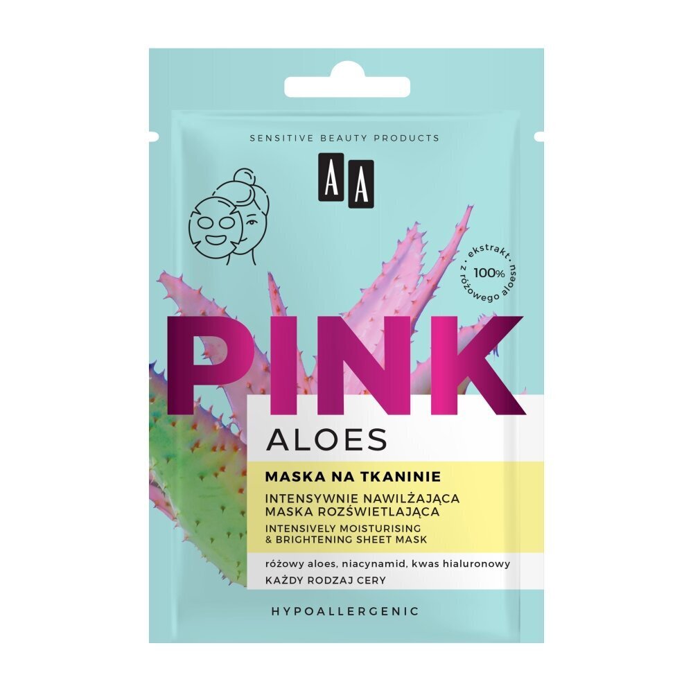 Sejas maska ​​AA Aloes Pink, 18 ml cena un informācija | Sejas maskas, acu maskas | 220.lv