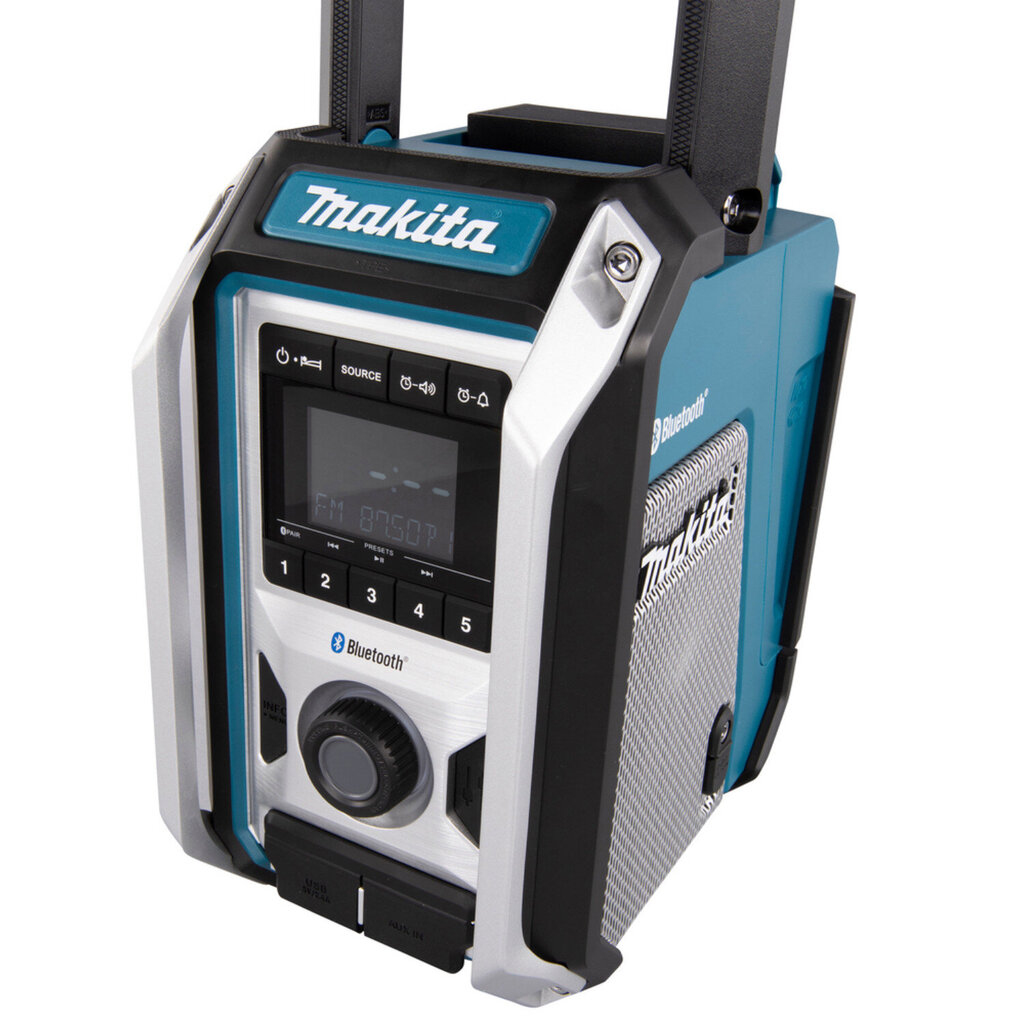 Pārnēsājams bezvadu radio uztvērējs Makita DMR114 (Bluetooth/AUX/FM) IP65 cena un informācija | Skaļruņi | 220.lv