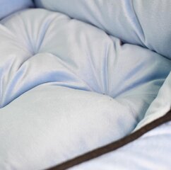 Suņu gulta Fanlinpt, 56x46x15cm, brūna/zila cena un informācija | Suņu gultas, spilveni, būdas | 220.lv