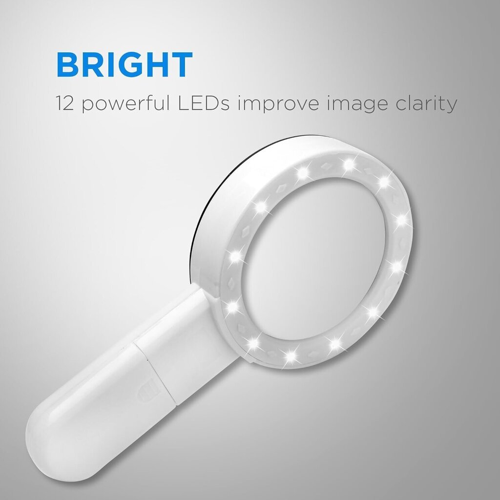 LED lasīšanas palielināmais stikls ar gaismu cena un informācija | Kancelejas preces | 220.lv