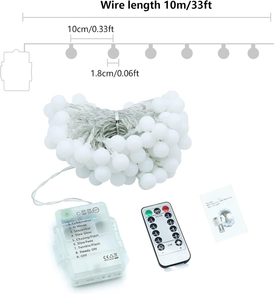 RuiLight 100 LED virtene cena un informācija | Ziemassvētku lampiņas, LED virtenes | 220.lv