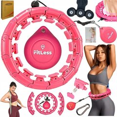 Обруч с шипами FitLess, 70 см, розовый цена и информация | Обручи, гимнастические палки | 220.lv