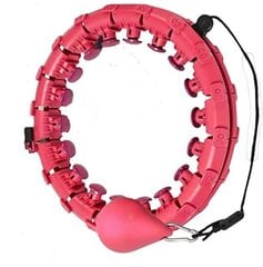Гимнастический обруч для похудения Hula Hoop, 50-120 см,розовый цена и информация | Обручи, гимнастические палки | 220.lv