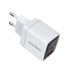 Сетевая зарядка Choetech PD6052 USB-C/USB-A PD35W GaN цена и информация | Зарядные устройства для телефонов | 220.lv