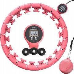 Гимнастический обруч для похудения Hula Hoop, 45-115 см,розовый цена и информация | Обручи, гимнастические палки | 220.lv