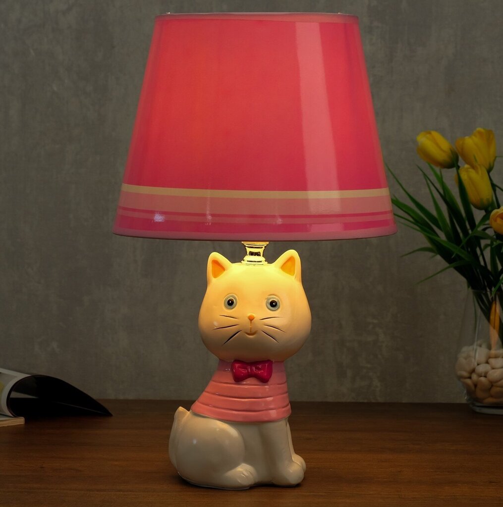 Bērnu galda lampa, Kaķis cena un informācija | Galda lampas | 220.lv