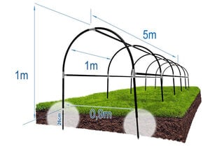 Каркас парника, 5 м цена и информация | Теплицы | 220.lv