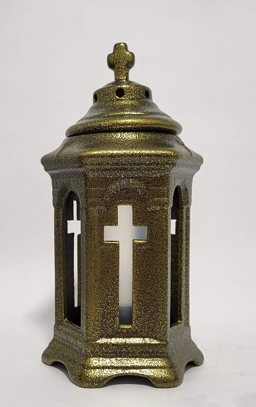 Keramikas kapsētas svečturis, 30 cm cena un informācija | Kapu sveces | 220.lv
