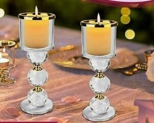 Kristāla svečturi, 2 gab cena un informācija | Sveces un svečturi | 220.lv